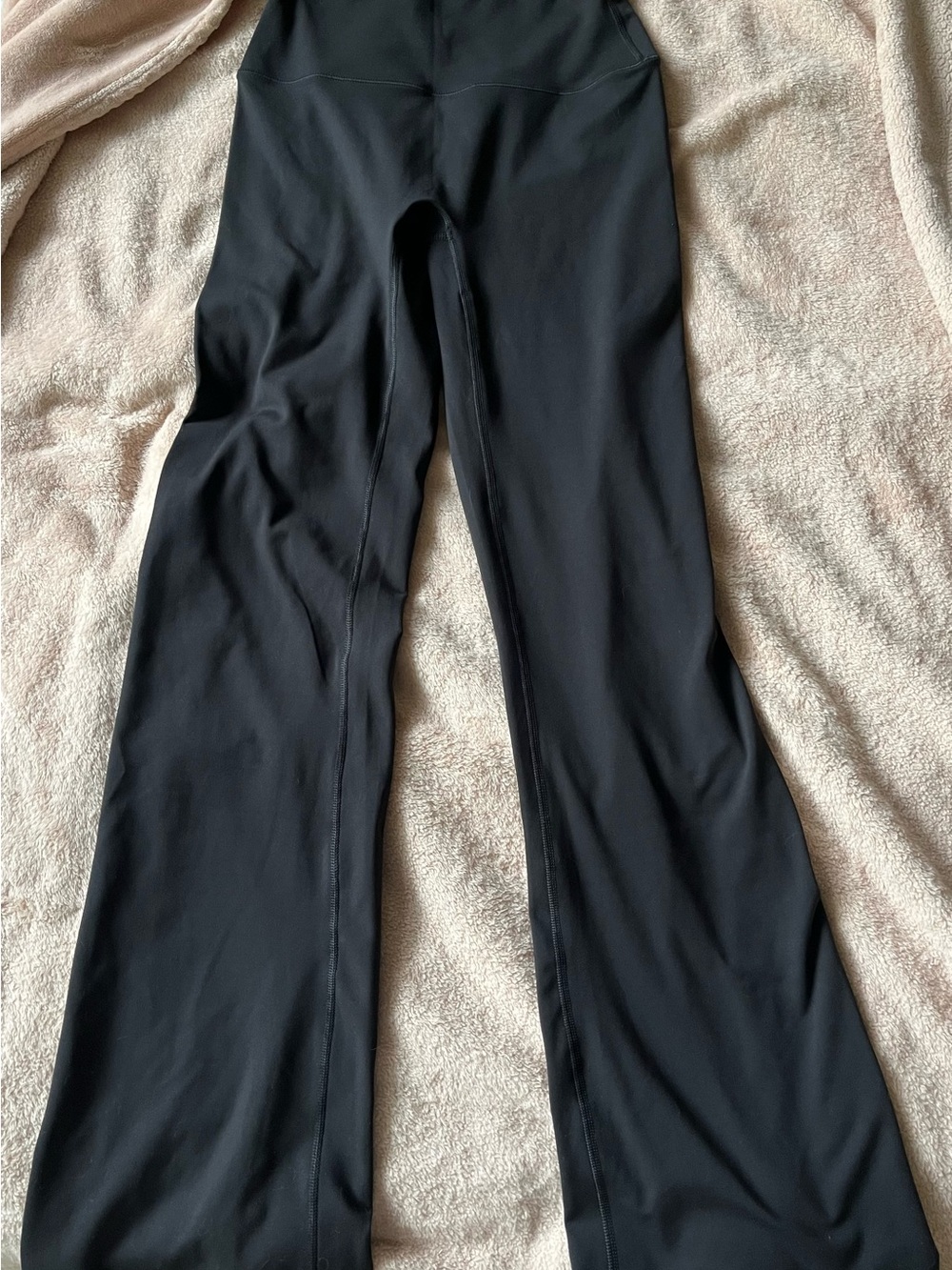 H&M High-Waist Black Flare Yoga Pants (size M)